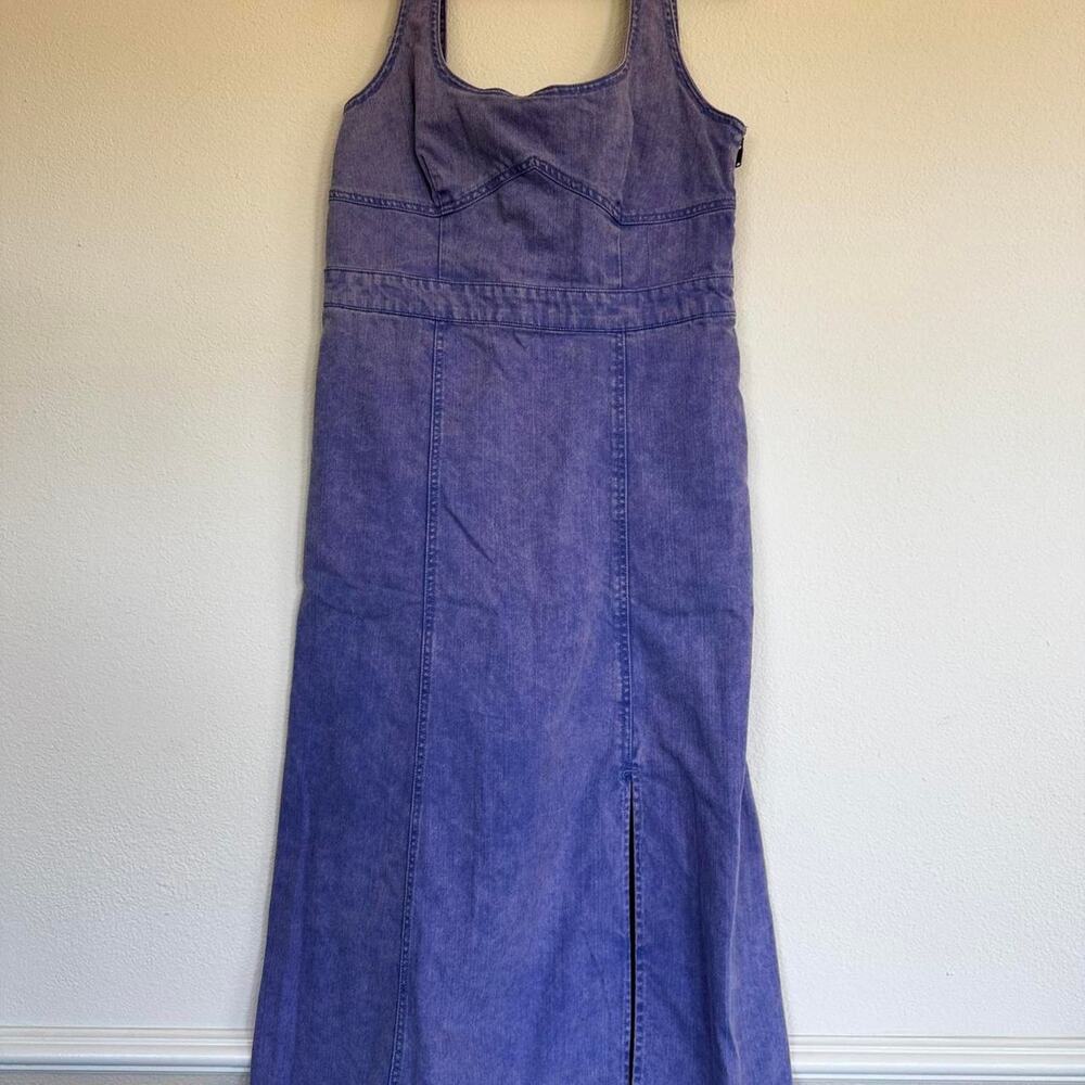 Future Collective Purple Denim Tank Dress